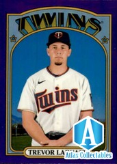 2021 Topps Heritage HN #622 Trevor Larnach RC Chrome Purple Refractor Twins
